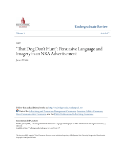 Persuasive Language and Imagery in an NRA Advertisement