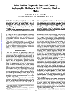 False Positive Diagnostic Tests and Coronary