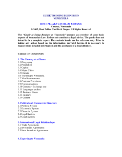 Guide to Doing Business in Venezuela