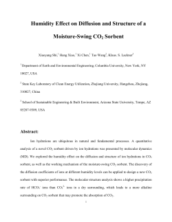 Humidity Effect on Diffusion and Structure of a Moisture