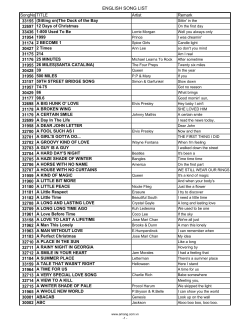 english song list - viettech.us karaoke