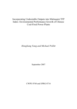 Incorporating Undesirable Outputs into Malmquist TFP Index