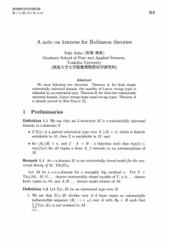 A note on lowness for Robinson theories (New developments of