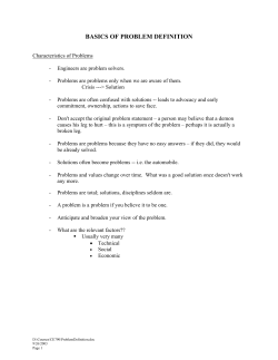 problem definition