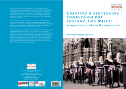 Creating a Sentencing Commission for England and Wales