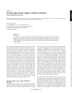 Viruses take center stage in cellular evolution