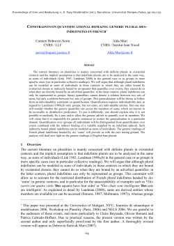 Generic plural des indefinites in French