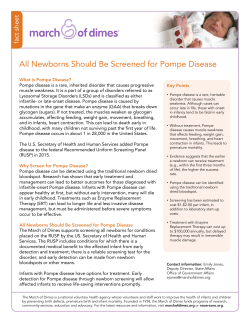 Pompe Disease Fact Sheet