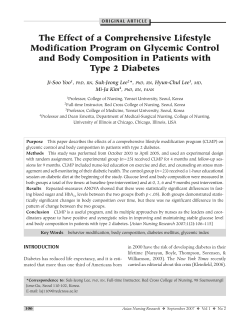 The Effect of a Comprehensive Lifestyle Modification Program on