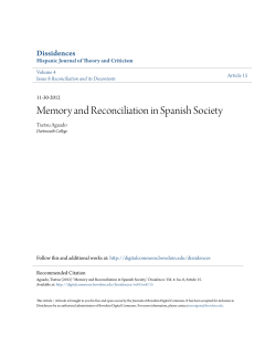Memory and Reconciliation in Spanish Society