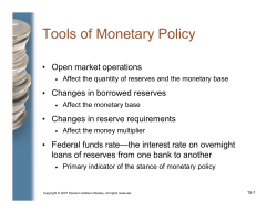 Tools of Monetary Policy