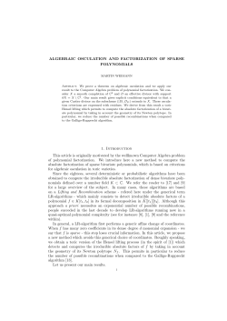 Algebraic osculation and factorization of sparse polynomials