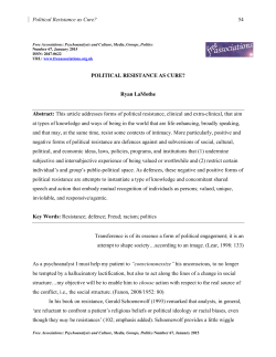 Political Resistance as Cure? 54 POLITICAL