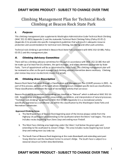 Draft Beacon Technical Rock Climbing Management Plan