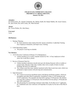 SNEAD STATE COMMUNITY COLLEGE PRESIDENT`S CABINET