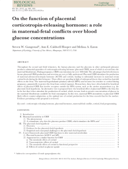 On the function of placental corticotropinreleasing hormone: a role in