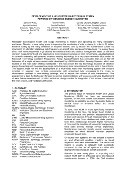 DEVELOPMENT OF A HELICOPTER ON