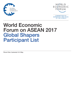 Global Shapers - WEF - World Economic Forum