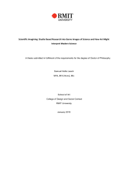 Scientific Imagining: Studio Based Research into Genre Images of