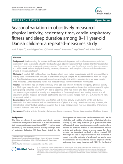 Seasonal variation in objectively measured physical activity
