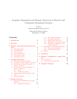 Lyapunov Exponents and Strange Attractors in - DComp