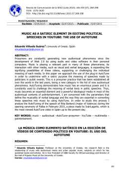 music as a satiric element in editing political