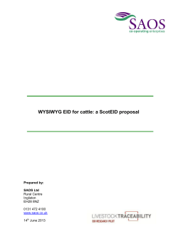 WYSIWYG EID for cattle: a ScotEID proposal