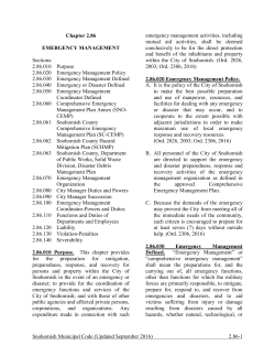 02.86 Emergency Management