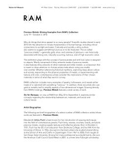 Precious Metals: Shining Examples from RAM`s Collection June 19