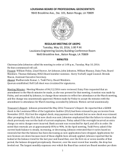 Minutes 05.10.16 - Louisiana Board of Professional Geoscientists