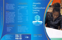 2009 - 2010 - Alexandra Park Neighbourhood Learning Centre
