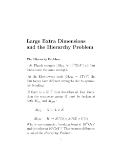Large Extra Dimensions and the Hierarchy Problem