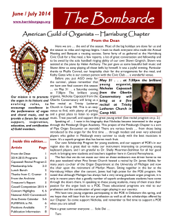 June/July - Harrisburg AGO Homepage