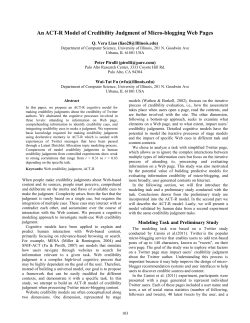 An ACT-R Model of Credibility Judgment of Micro