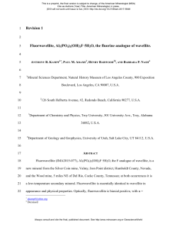 Revision 1 Fluorwavellite, Al3(PO4)2(OH)2F·5H2O, the fluorine