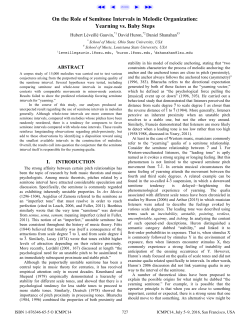 On the Role of Semitone Intervals in Melodic Organization: Yearning