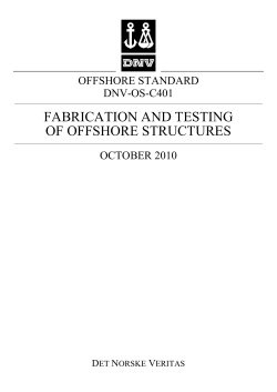 DNV-OS-C401: Fabrication and Testing of