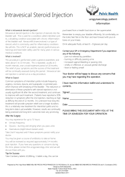 Intravesical Steroid Injection