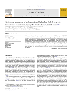 Kinetics and mechanism of hydrogenation of furfural on Cu/SiO2