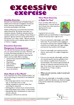 Excessive Exercise
