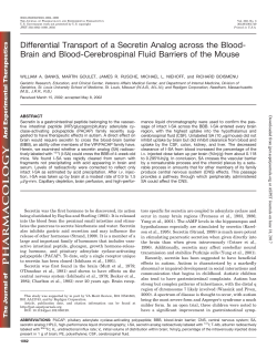 Differential Transport of a Secretin Analog across the Blood