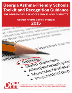 Georgia Asthma-Friendly Schools Toolkit and Recognition