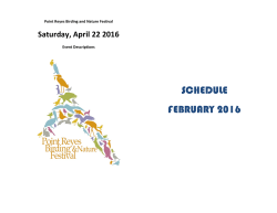 schedule february 2016 - Point Reyes Birding Festival