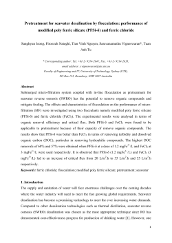 Pretreatment for seawater desalination by