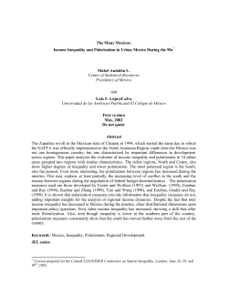 The Many Mexicos: Income Inequality and Polarization in Urban