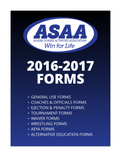 2016-17 ASAA Forms - Alaska School Activities Association