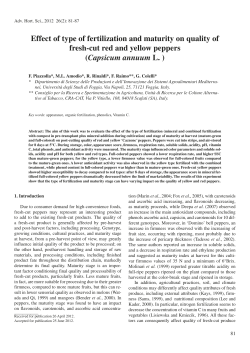 Effect of type of fertilization and maturity on quality of