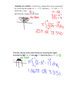 Find the volume of the solid formed by revolving