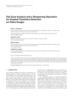 Flat Zone Analysis and a Sharpening Operation for Gradual