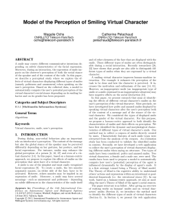Model of the Perception of Smiling Virtual Character